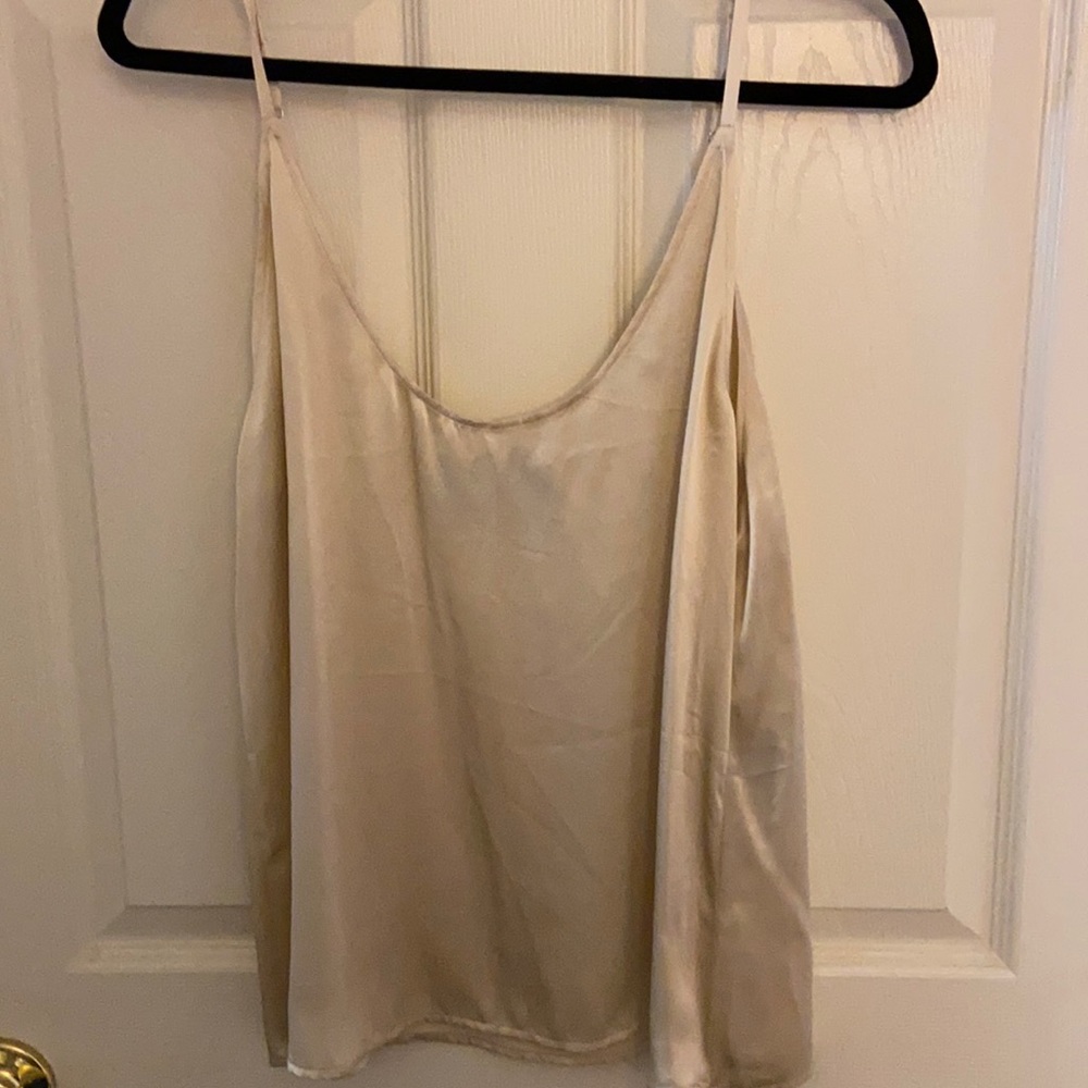 NWT Reformation 100% Silk Lillian Tank Ivory Size Large